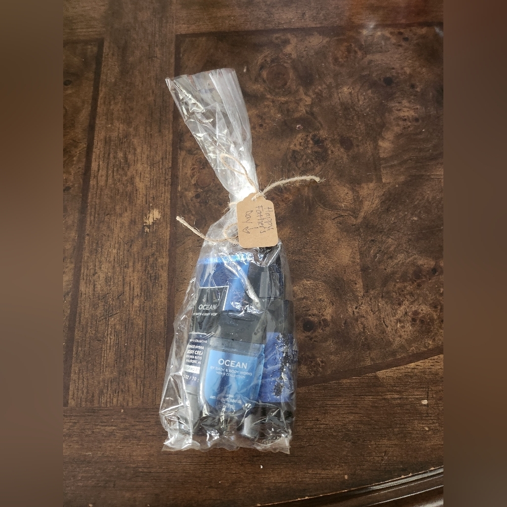 Bath and Body Works Men's Collection Ocean Mini 3 Piece Gift Bag Set NEW